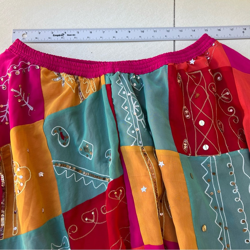 Sandy Starkman Patchwork Beaded Sequins Colorful … - image 4